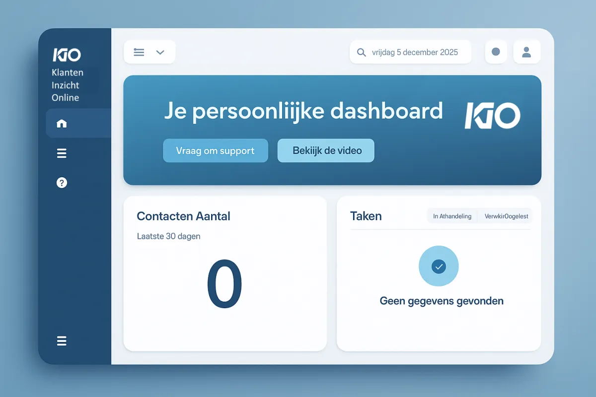kio, kantenregistratie systeem online