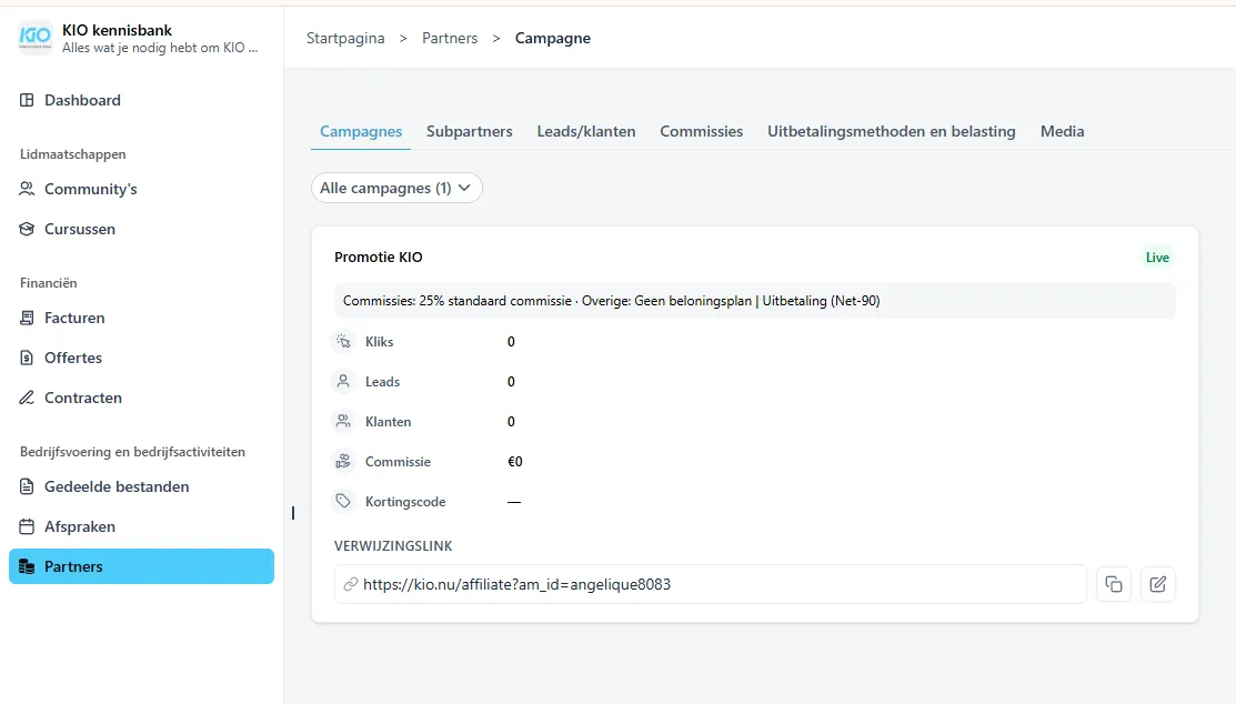 KIO Dashboard