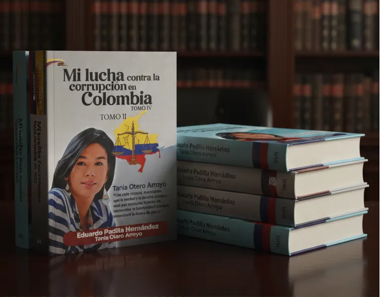 Vista de los cinco tomos y la versión en pantalla del PDF