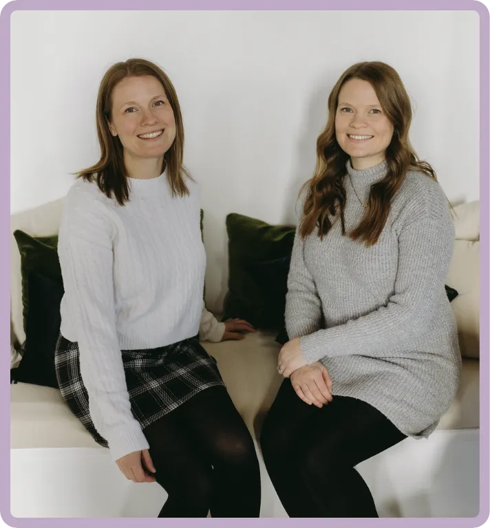 Erin and Hayley, The Nurture Duo, infant sleep consultants based in Ontario, serving families worldwide