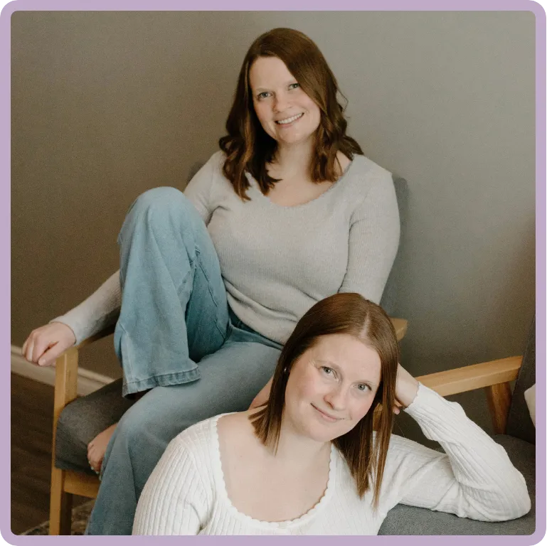 Erin and Hayley, The Nurture Duo, infant sleep consultants based in Ontario, serving families worldwide