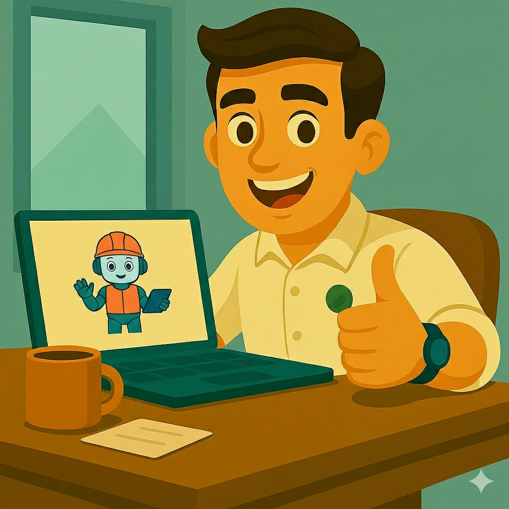 Happy worker with ArboristDave