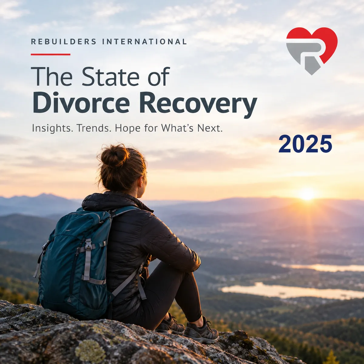 Charts showing divorce recovery adjustment falling from an index of 64.6 in 2023 to 59.2 in 2025