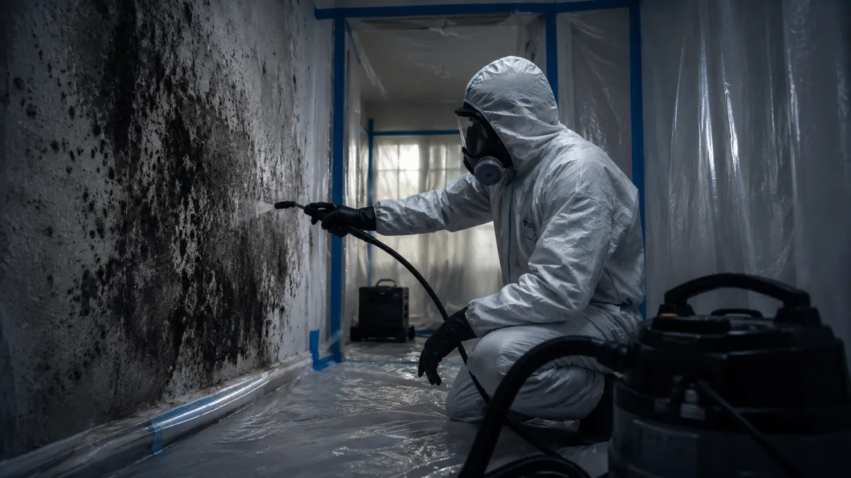 Mold remediation and containment in a Greater Houston property