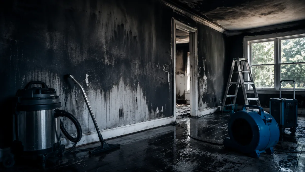 Fire and smoke damage restoration cleanup in Greater Houston