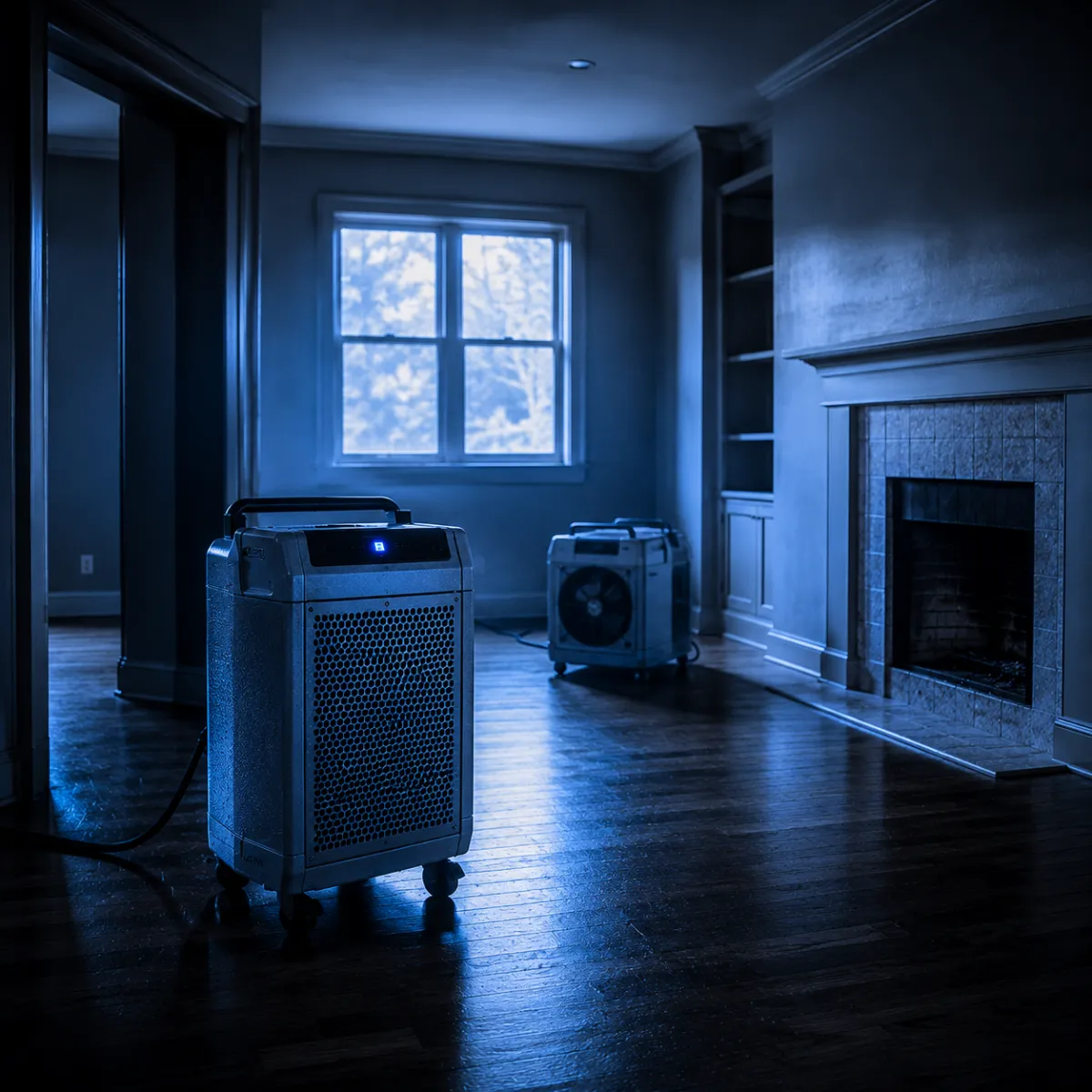 Odor neutralizing equipment running during smoke odor removal in Greater Houston