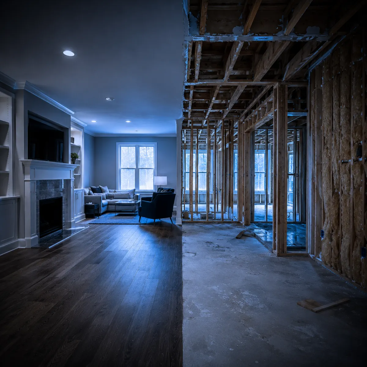 Property transformation during full restoration in a Greater Houston home