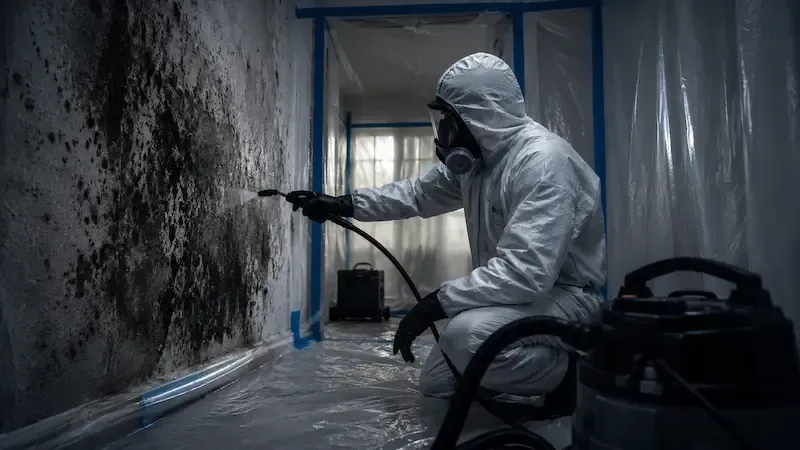 Mold remediation and containment in a Greater Houston property