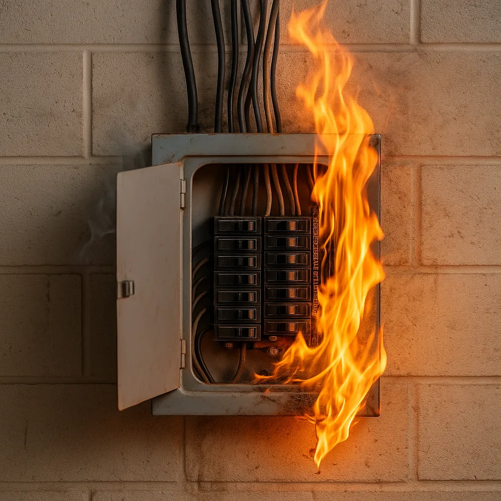 several assorted power switches mounted on white wall