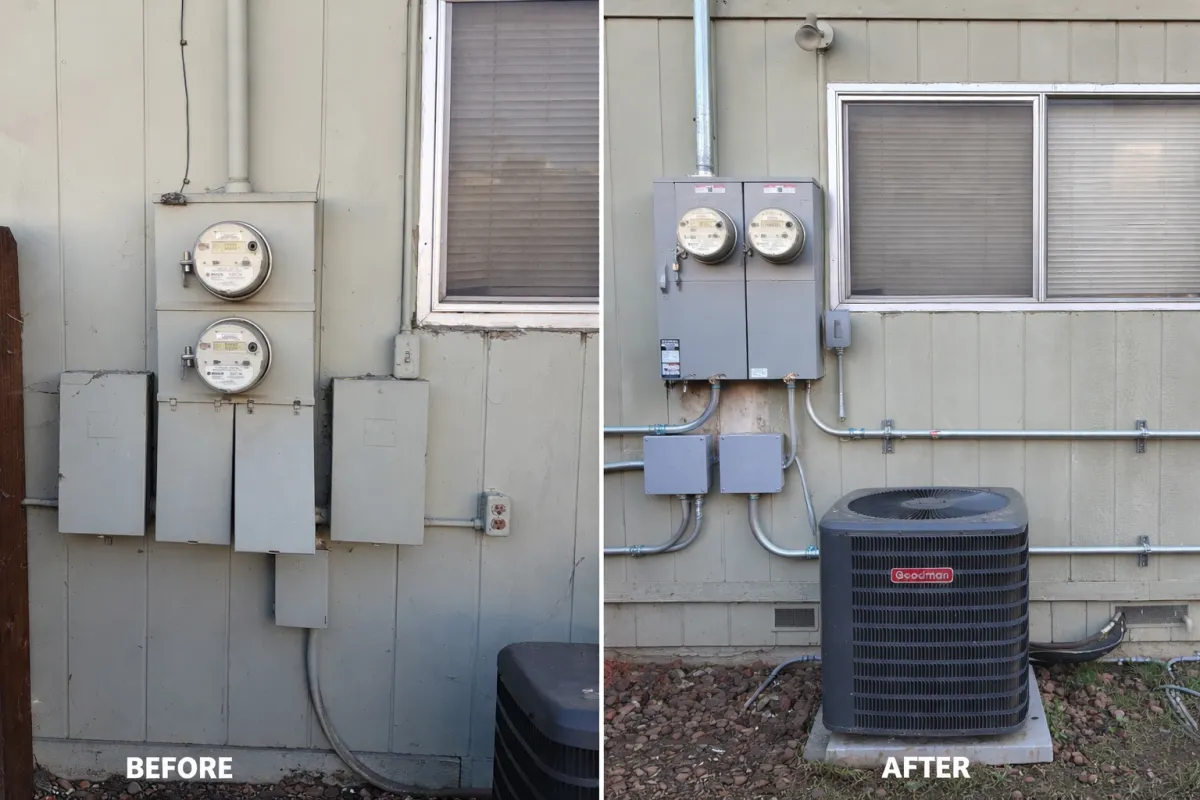 a couple of lights that are on the side of a wall