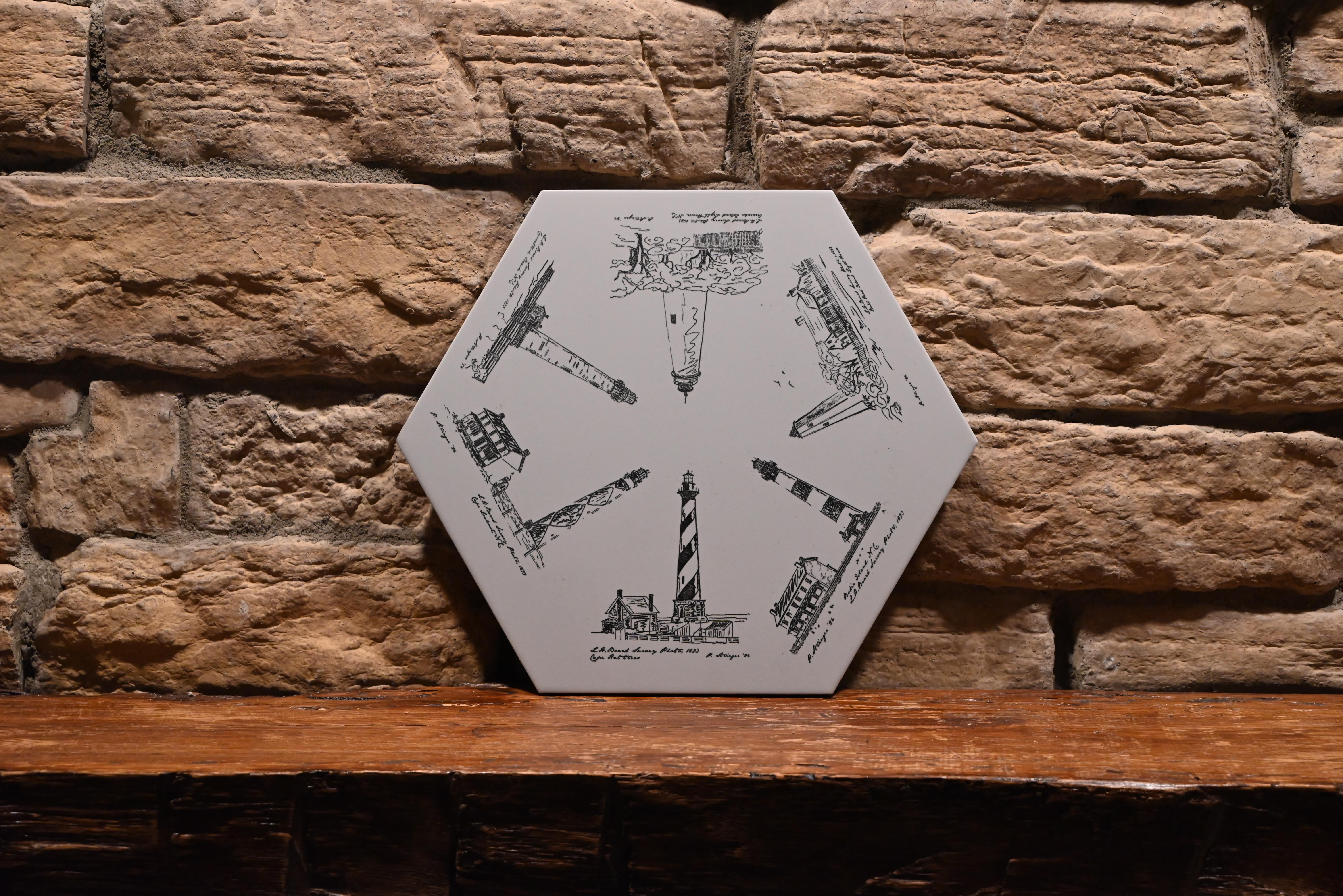 NC Lighthouse Trivet - 6 sided