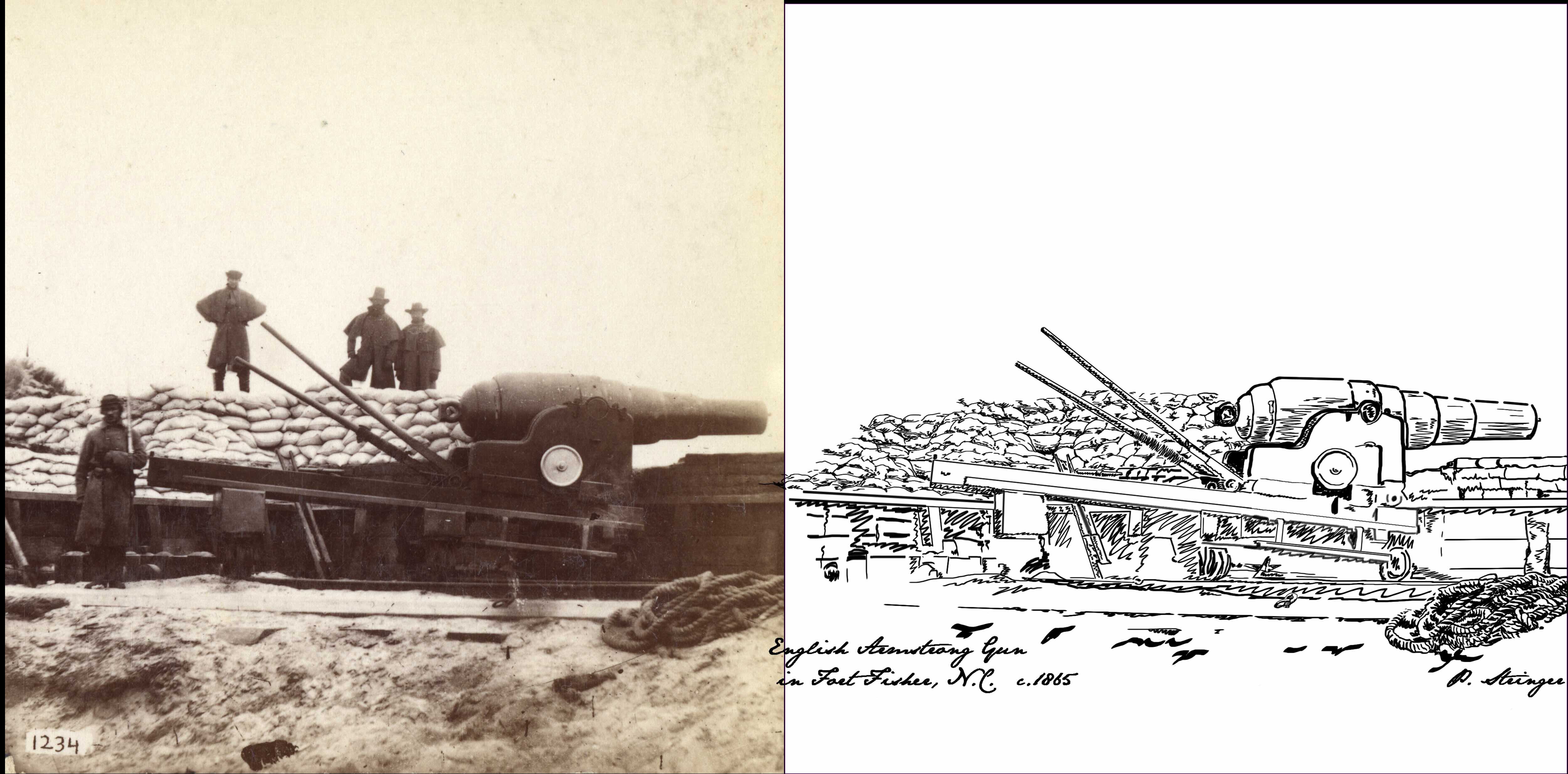 English Gun Composite - Fort Fisher