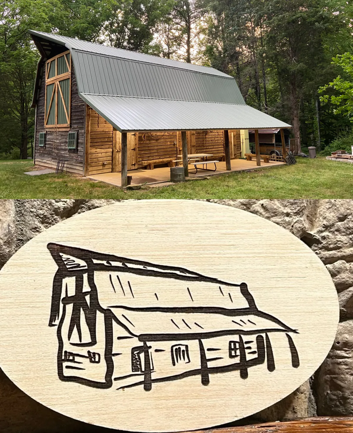 Barn composite from photograph