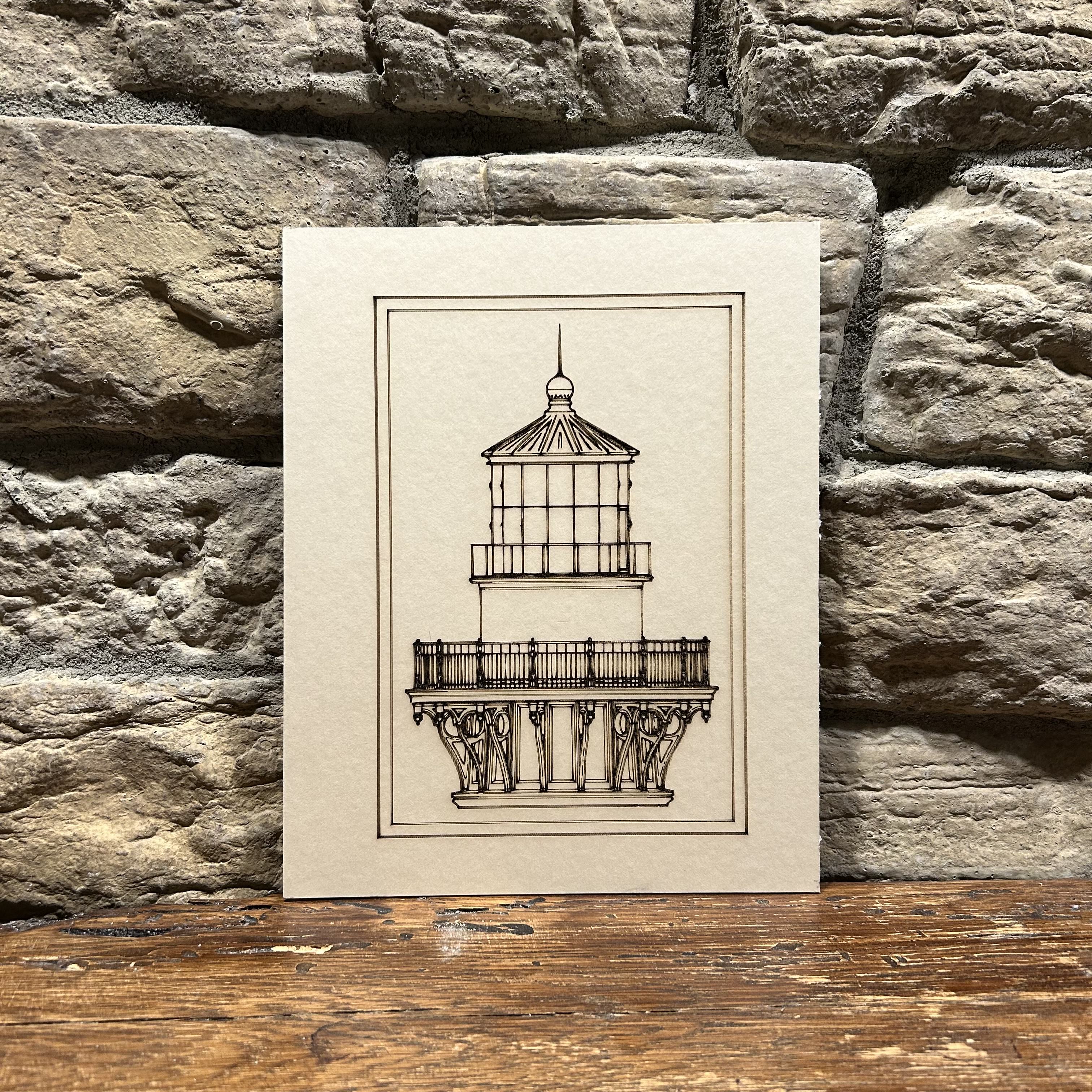 Cape Hatteras Lantern on cream