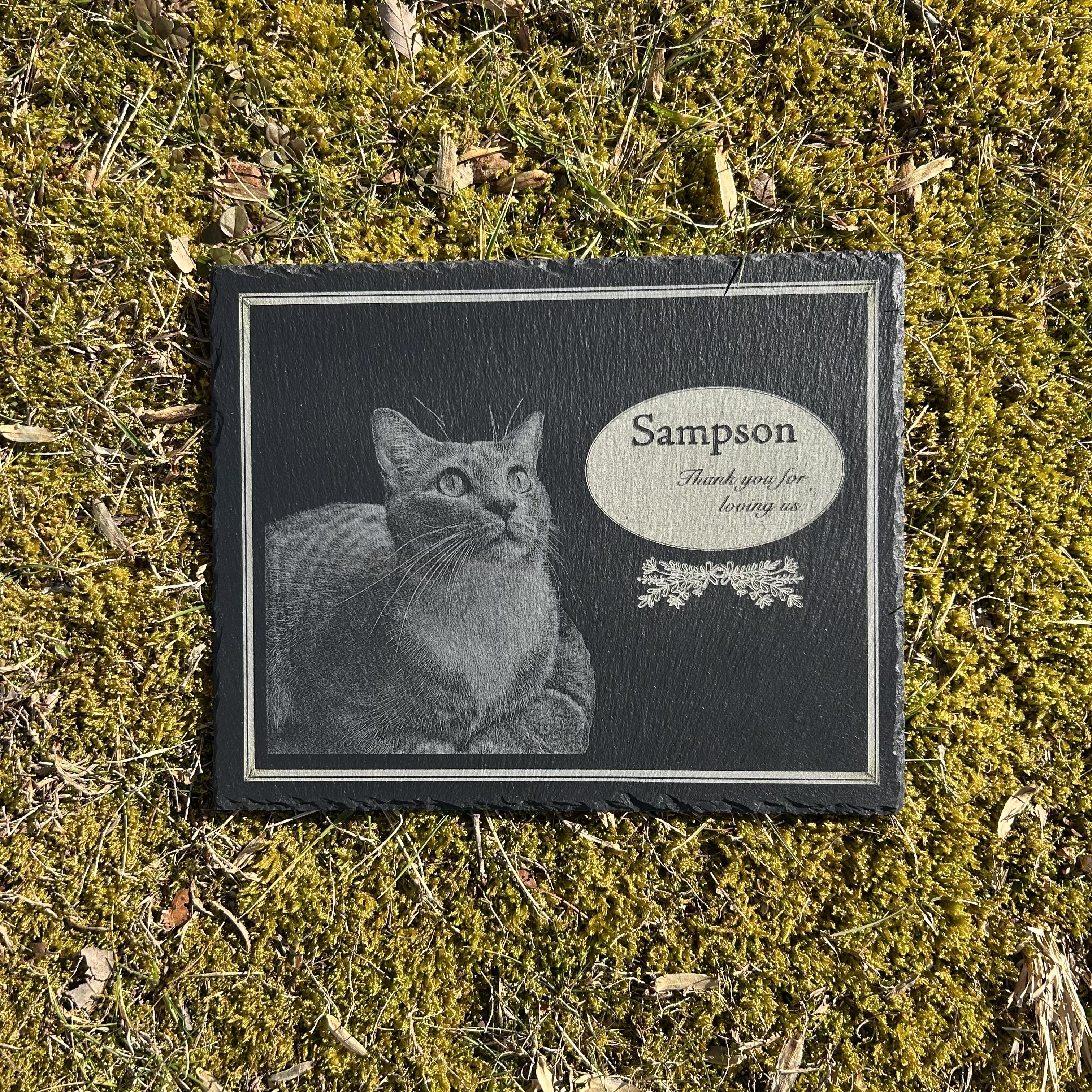 Pet Memorial on Slate