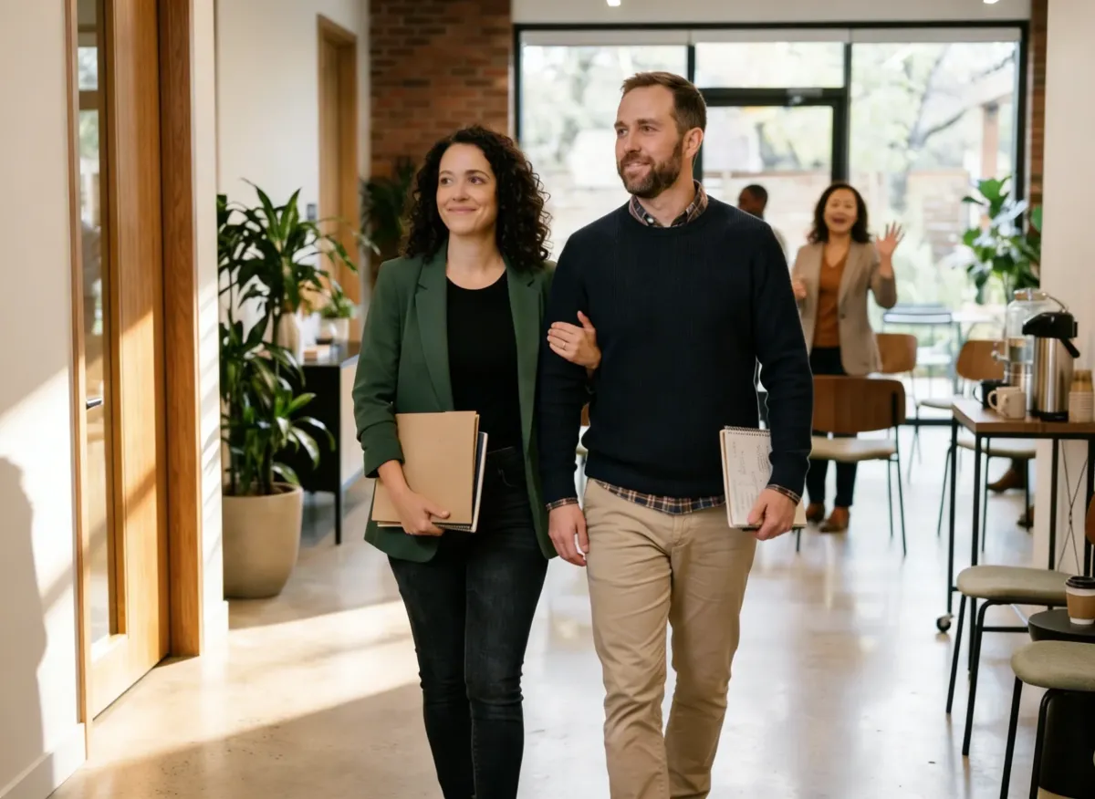 selective focus photography of people sits in front of table inside room