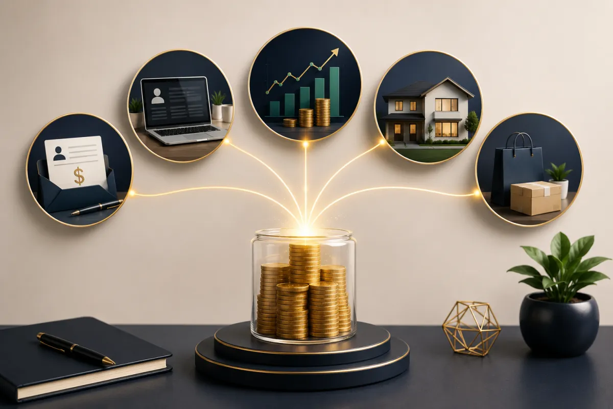 Représentation de sources de revenus multiple