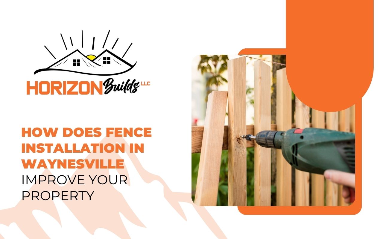 fence installation in Waynesville for a private backyard project