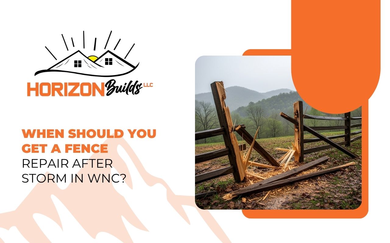 fence repair after storm in WNC for a fallen fence panel