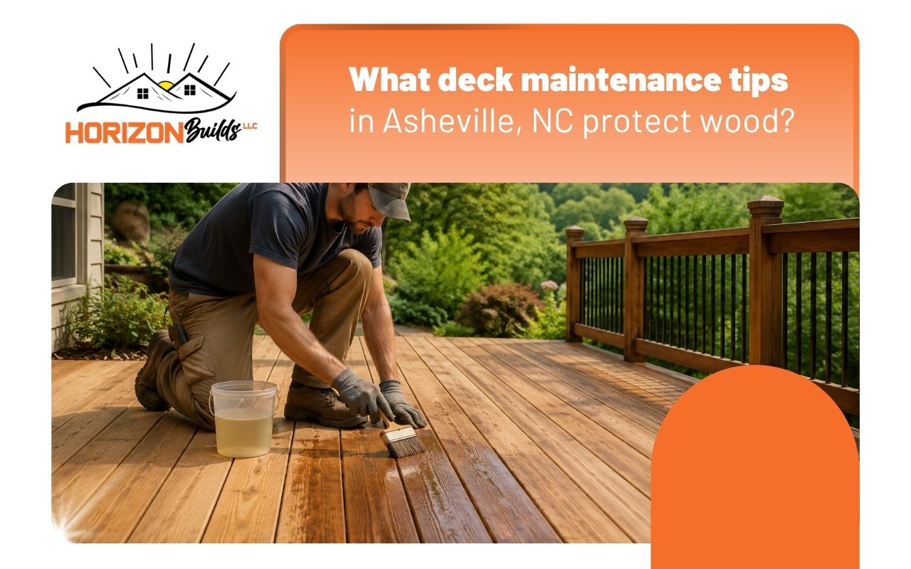 deck maintenance tips in Asheville, NC for clean wood boards