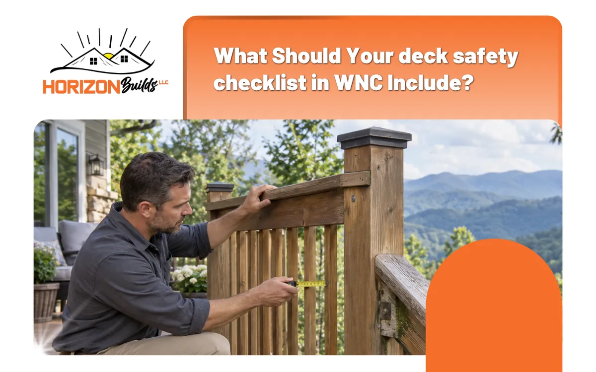 Deck safety checklist in WNC showing railing safety review deck-safety-checklist-in-wnc-loose-boards