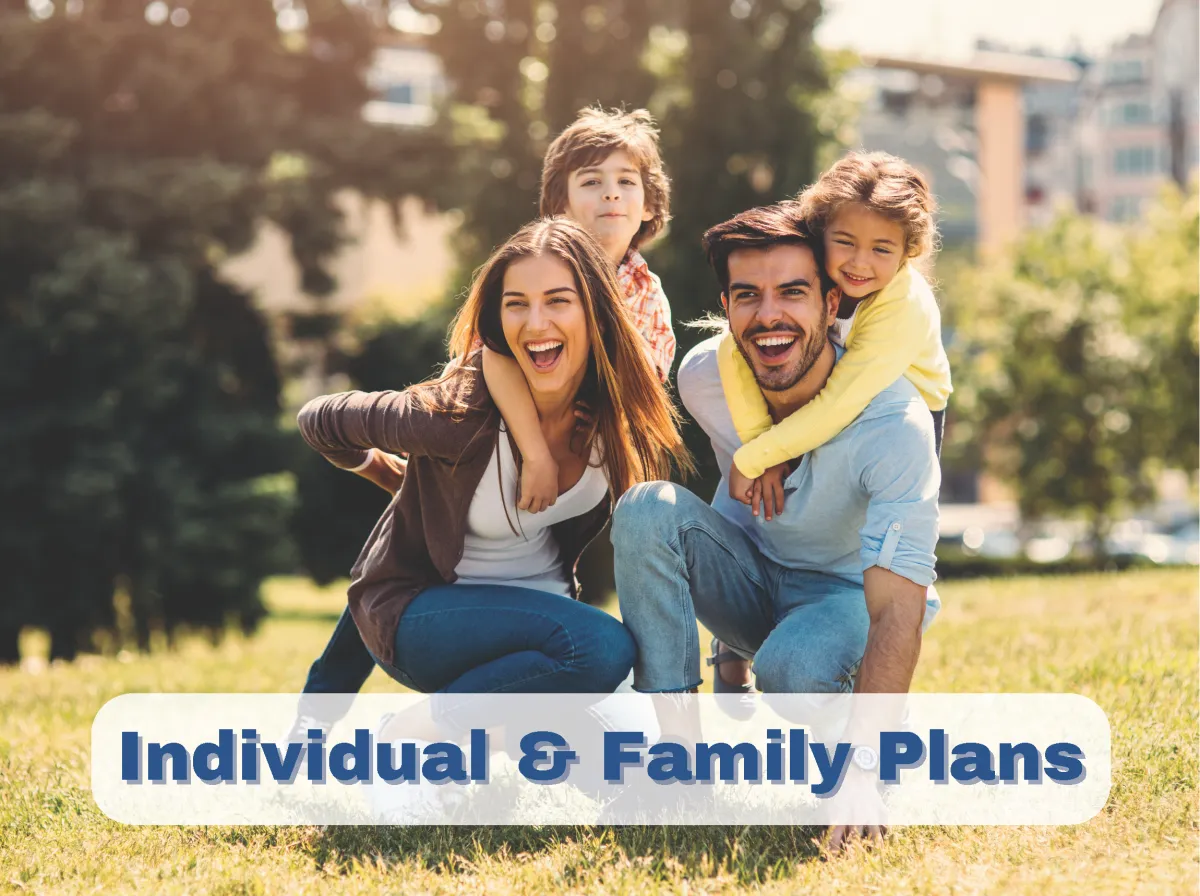 Family with children smiling
