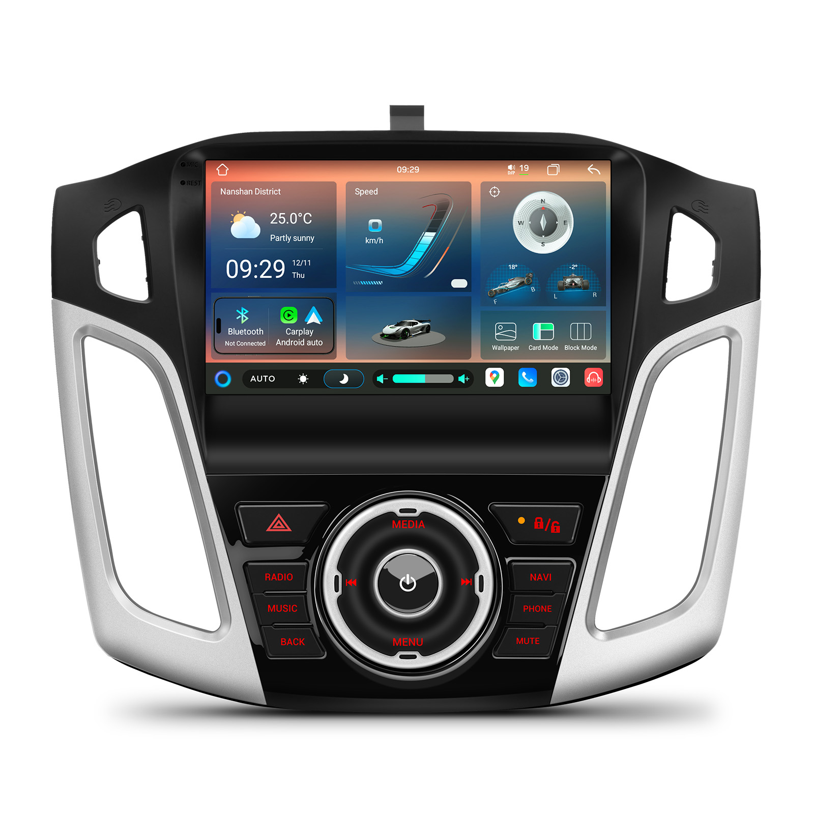 2002-2007 Toyota Highlander Stereo Full screen android navigation system.