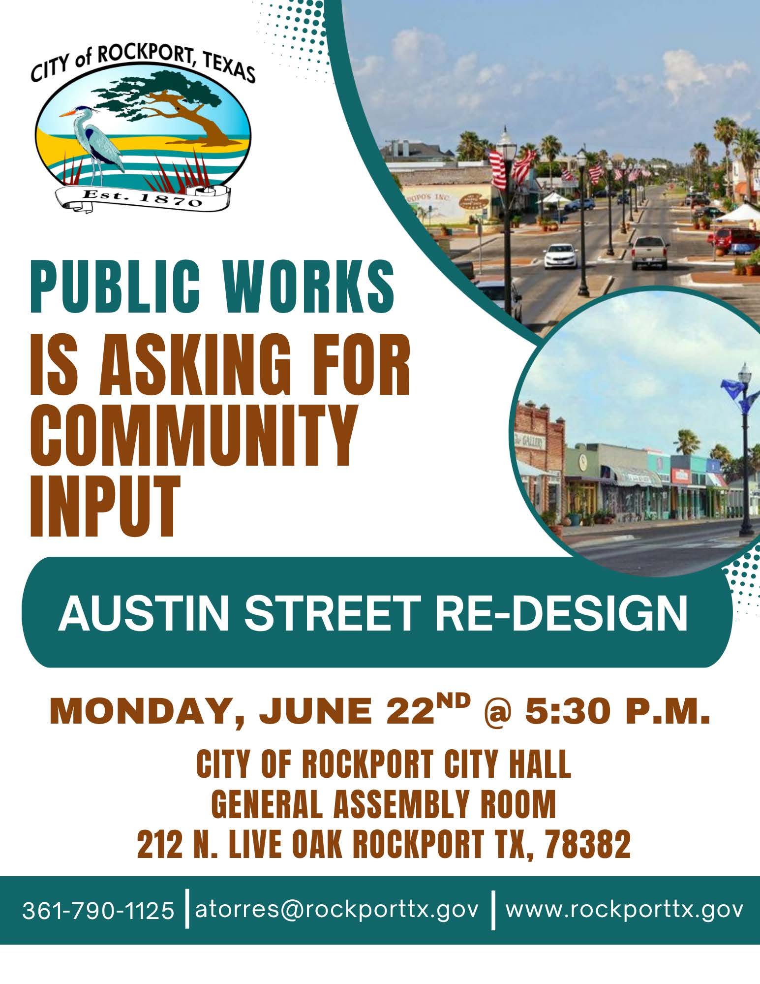 Rockport is redesigning Austin Street,