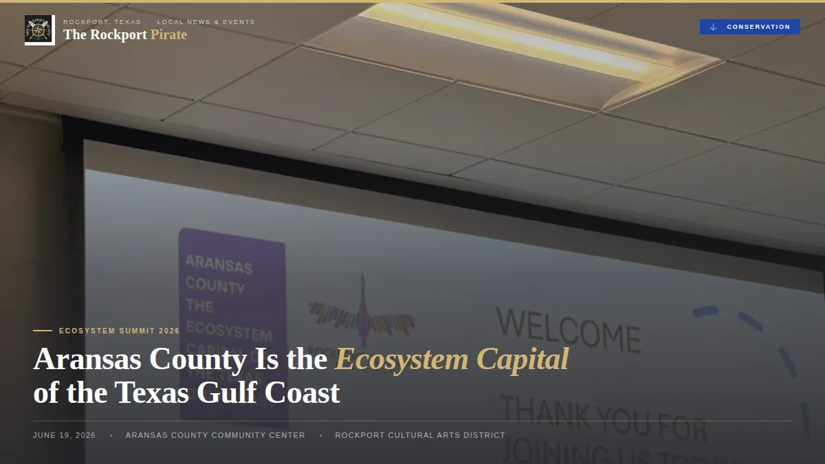 Aransas County Declared "Ecosystem Capital of the Texas Gulf Coast" at This Year's Ecosystem Summit