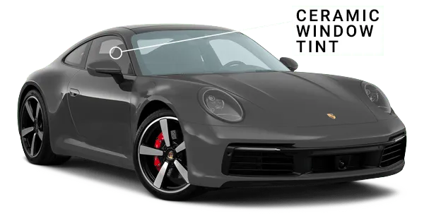 Ceramic window tint on a Porsche