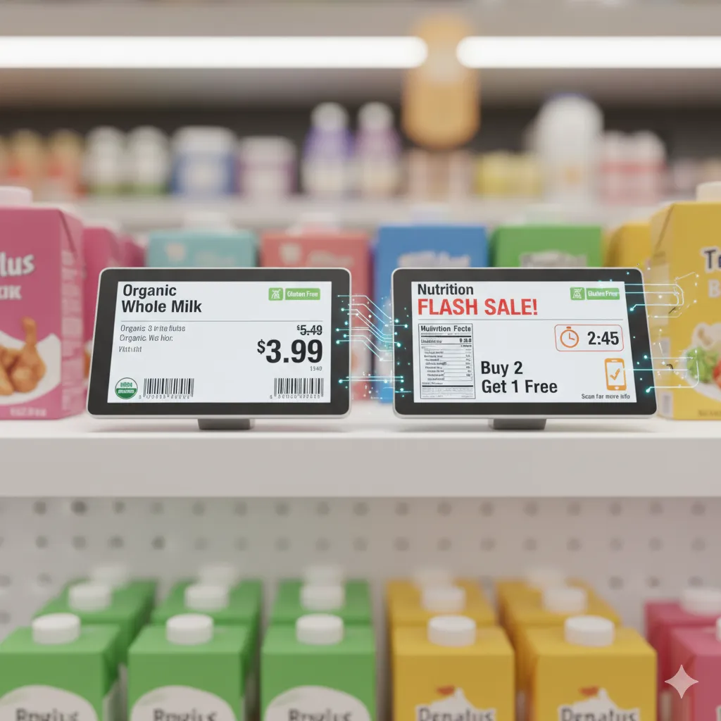 a group of people standing around a display of video screens
