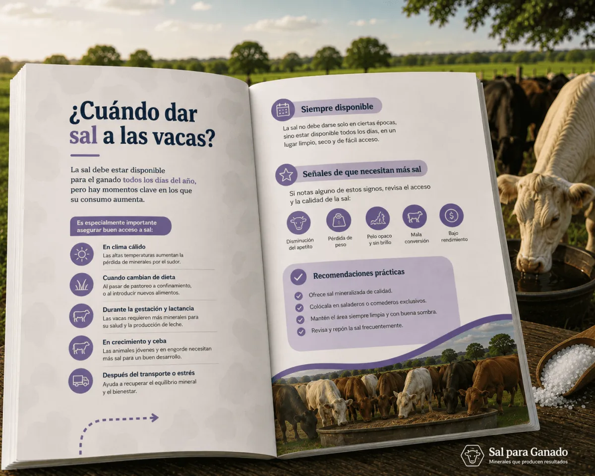 ¿Cuándo dar sal a las vacas?
