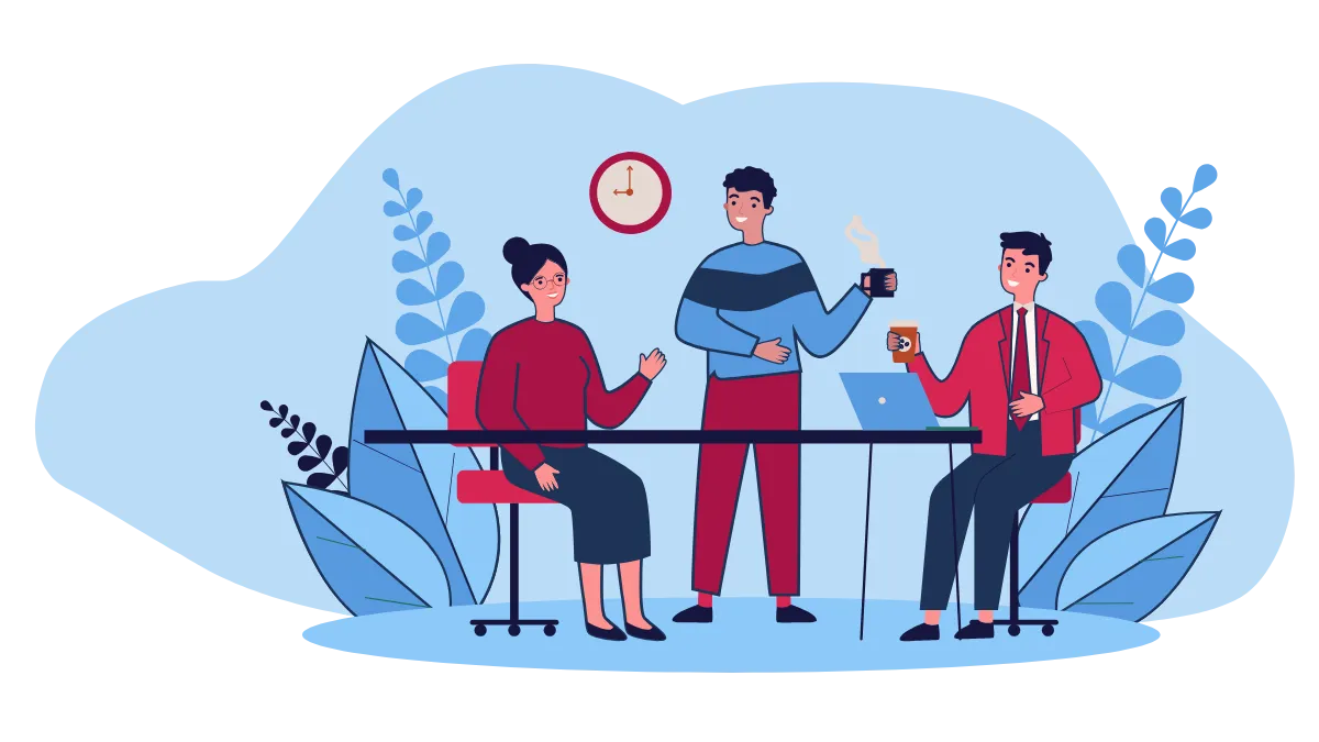 Illustration of financial advisors providing guidance and support for investment loans