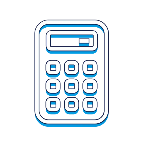 Calculator icon representing access to multiple lenders and loan options
