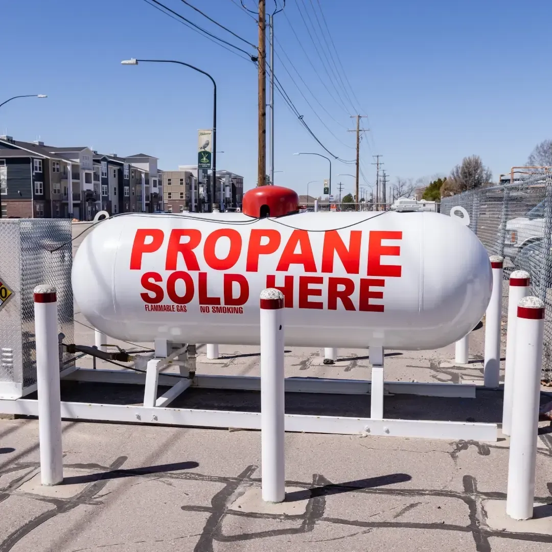 Propane tank refill station in Syracuse