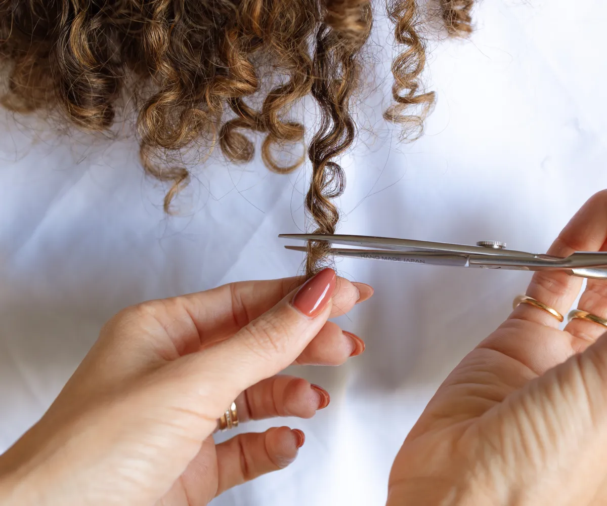 Beautiful curly hair styling