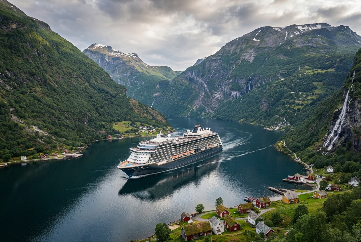 Descubre los Fiordos Noruegos en crucero, sus paisajes, rutas y escalas más espectaculares, y cómo elegir el viaje perfecto para vivir Noruega de una forma diferente.