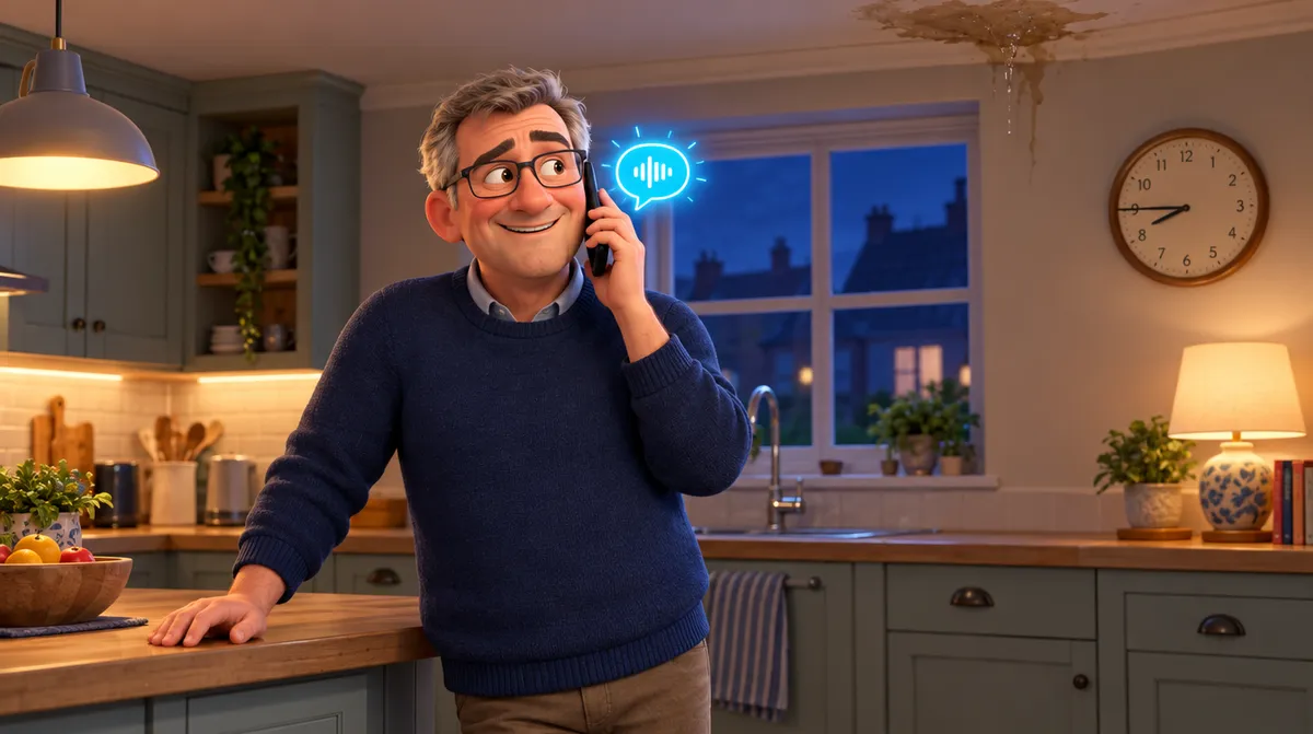 A homeowner phoning a builder in the evening and getting an answer