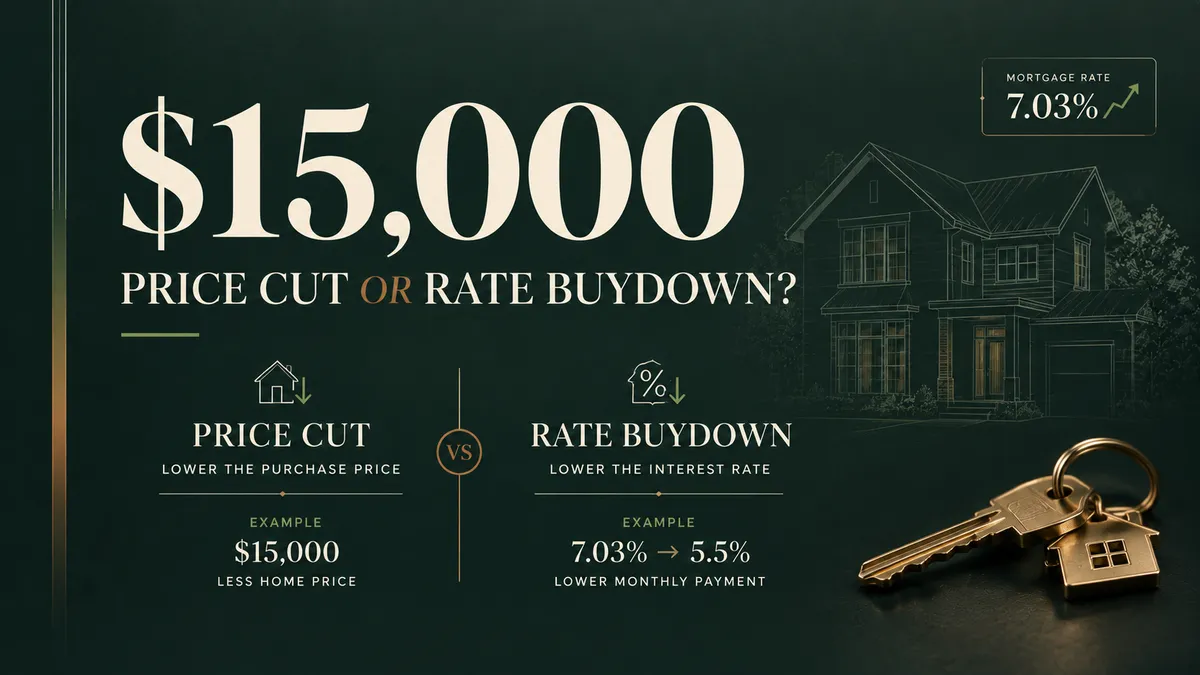 Price Cut or Rate Buydown? How to Use Seller Money at 7% Rates