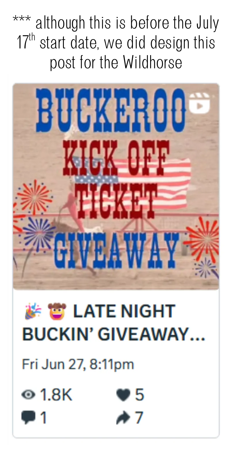 Image of Facebook post "Lae Night Buckin' Giveaway"