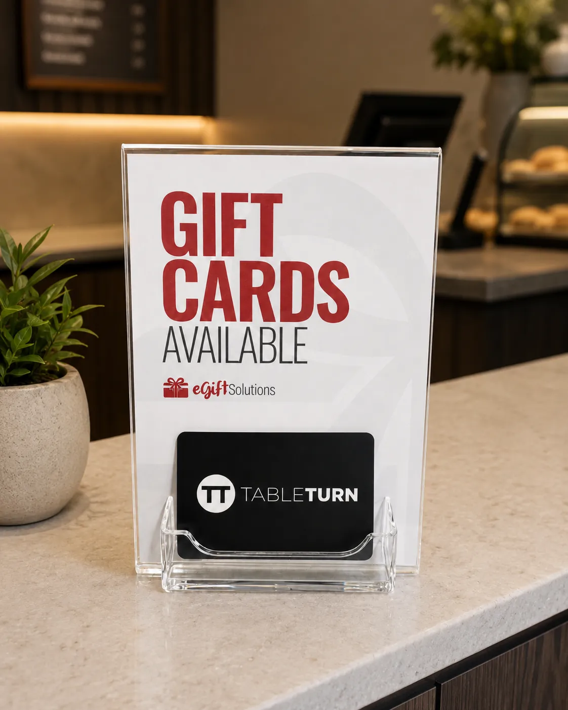 Visual of TableTurn gift cards