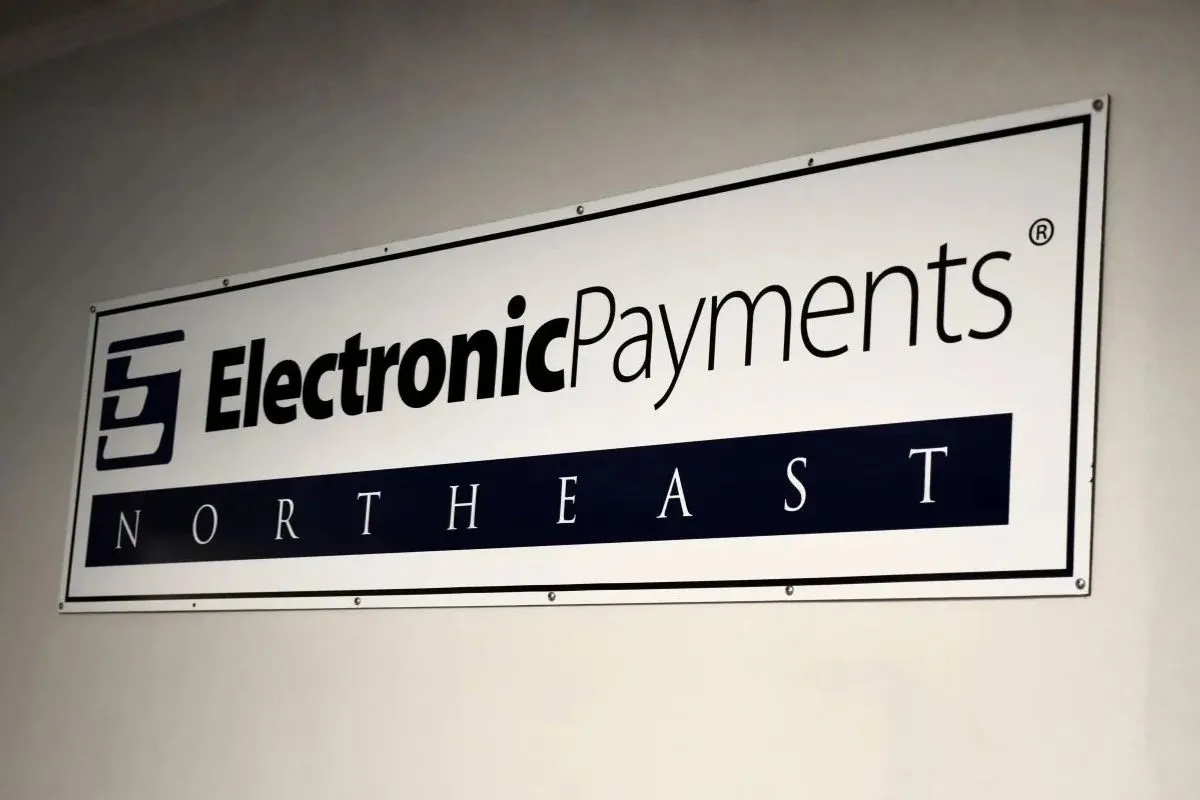 Electronic Payments Northeast sign in the Hooksett office