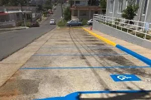 Freshly painted outdoor court with crisp lines in Puerto Rico