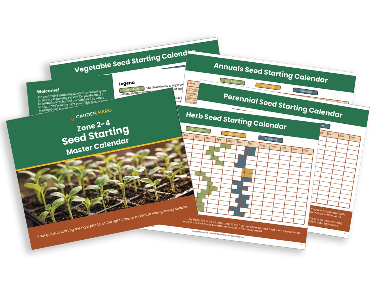 SeedStart Pro Calendar isolated PDF mockup