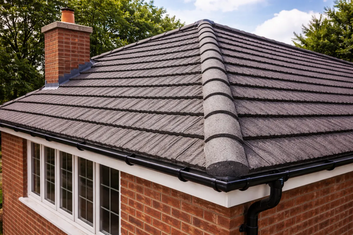 Gray slate roofing installation in Brixham for new home