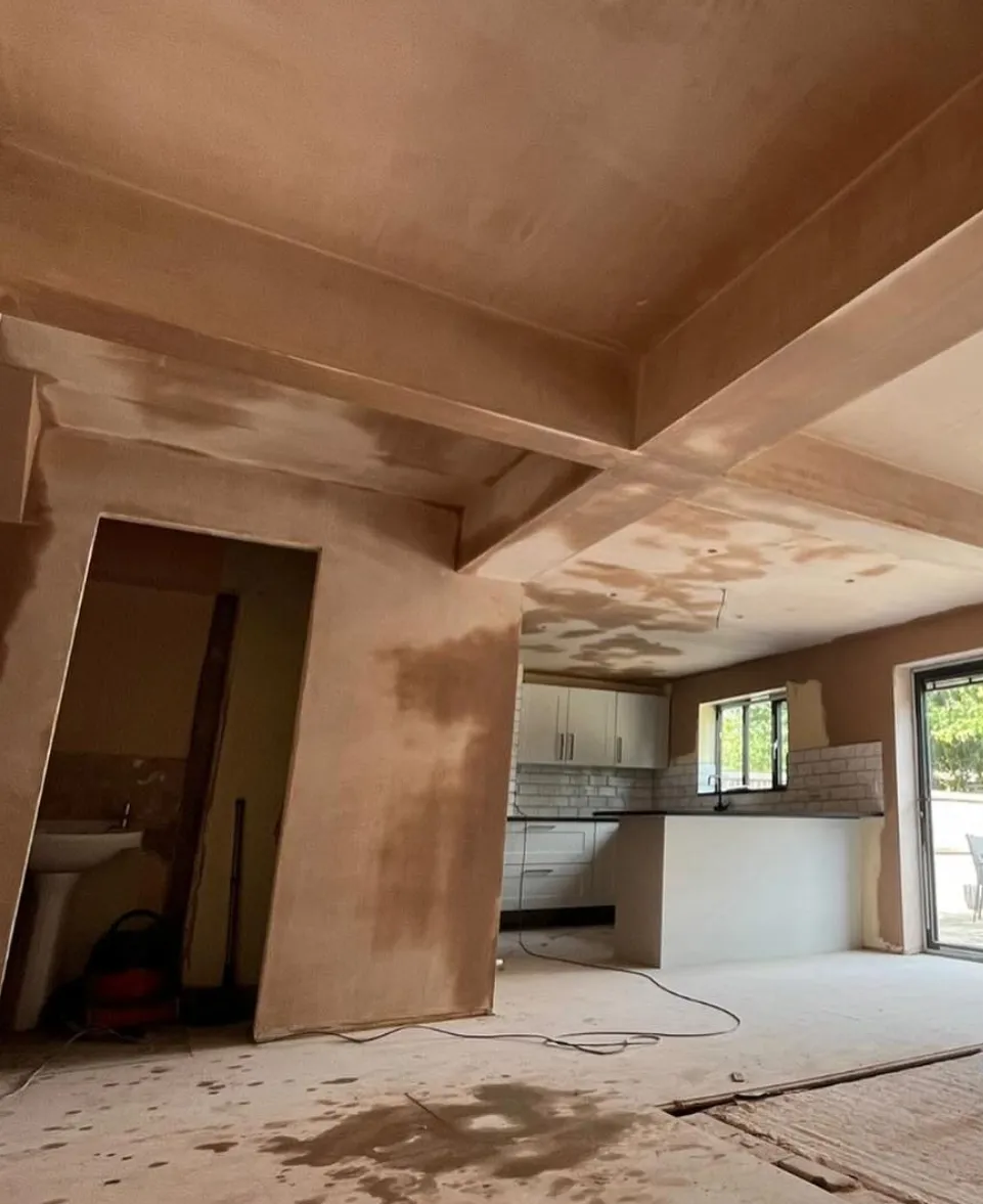 freshly plastered interior in Brixham