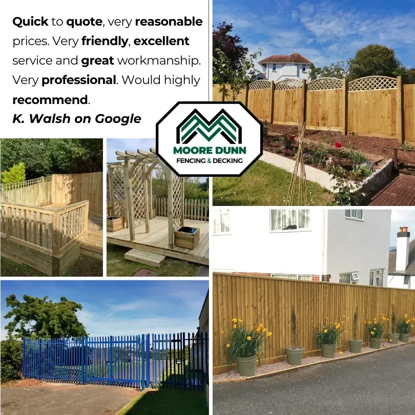 Collage of fencing in torquay by moore dunn fencing