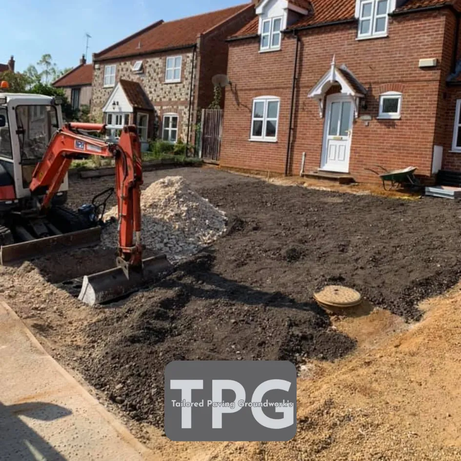 groundworks in heacham and hunstaton by tailored paving and groundworks