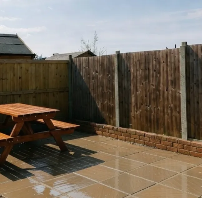 clean patio in canterbury from pressure washing