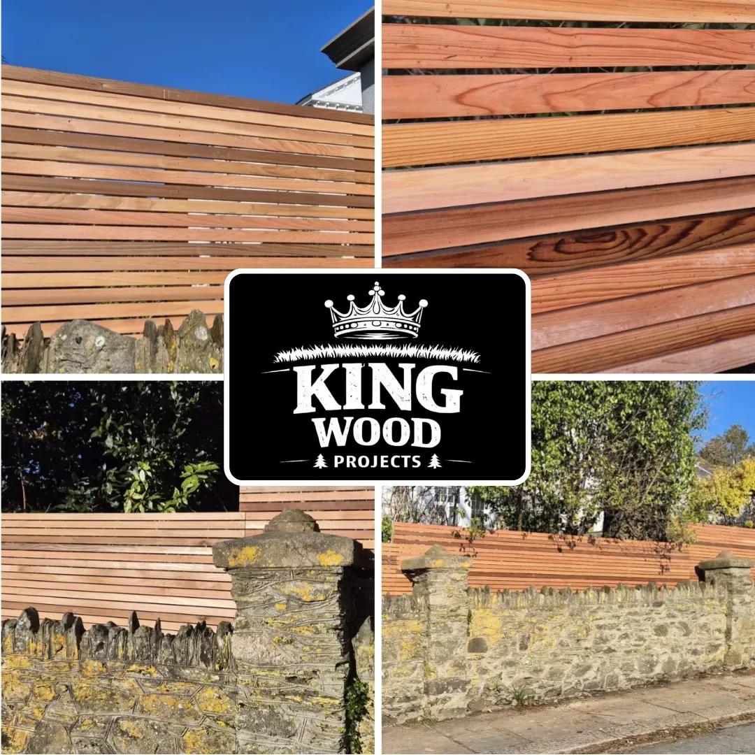 fencing project in saltash completed by king wood projects, replacing old fencing